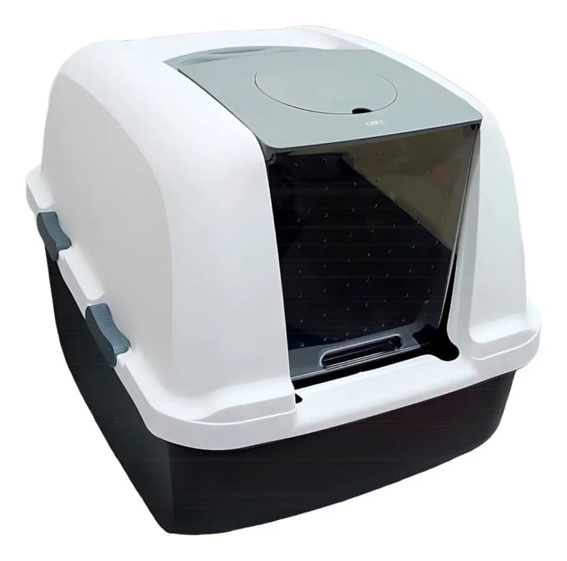 Litera Catit Jumbo Para Gatos Baño Cerrado Filtro Anti Olor Color Gris