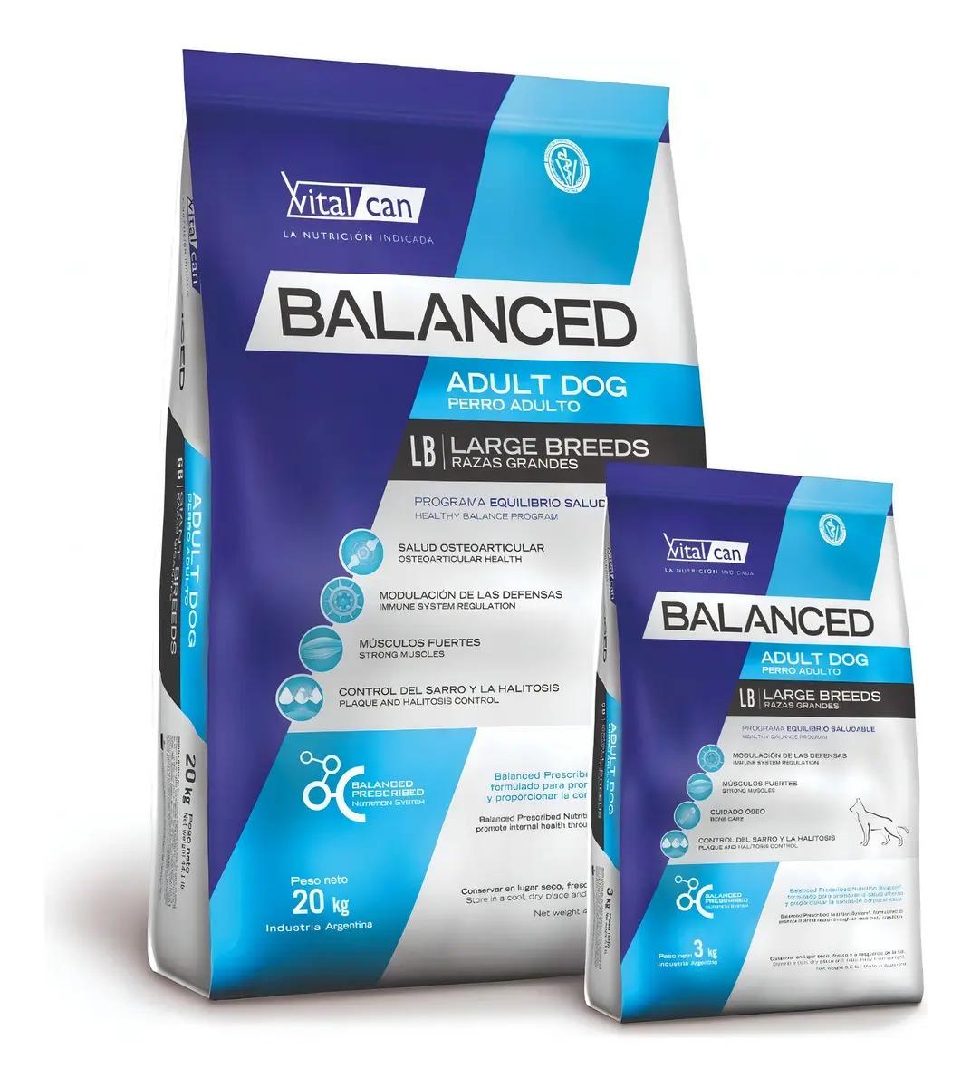 Alimento Vitalcan Balanced Perro adulto para perro adulto de raza grande sabor mix de 23 kg 2